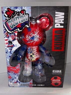 Kuma Paw World Cup Soccer Edition Designer Figure Collectible Hard To Find